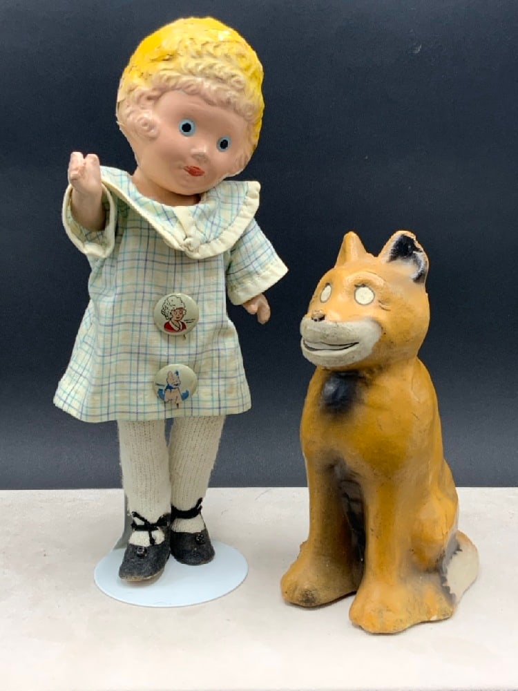 Little Orphan Annie and Sandy Compositon Dolls Freundlich Novelty 1929 (1 of 12)