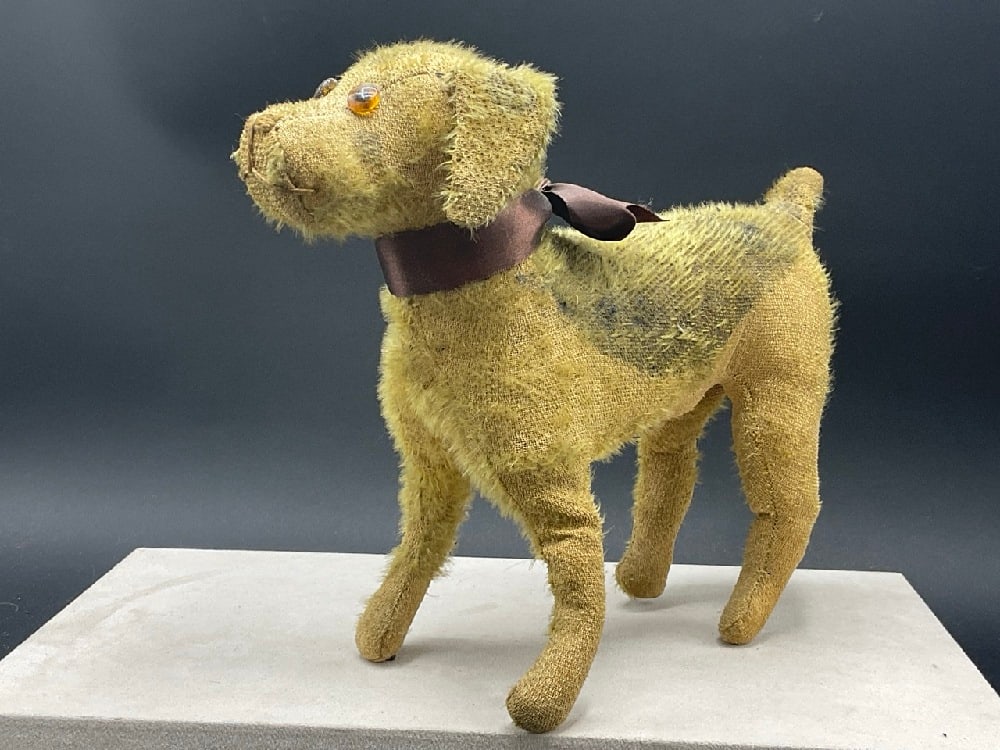Early Steiff Mohair Dog w/ Glass Eyes (1 of 5)