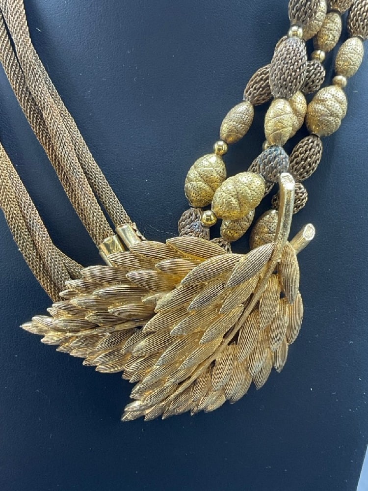 Jay Feinberg Multi Strand Leaf Necklace - 2