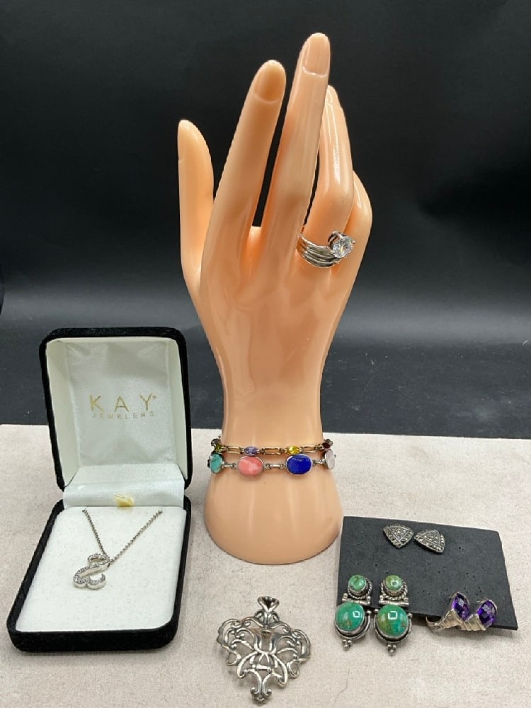 Compiled Sterling Silver Jewelry Group (1 of 6)