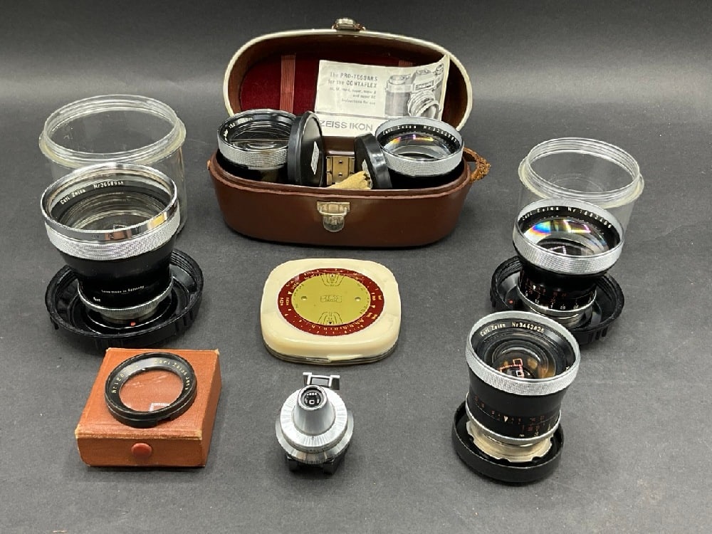 Carl Zeiss Jena Pro-Tessars Lens Nr3658965: Carl Zeiss Jena Pro-Tessars Lens Nr3658965, Nr1883408, Nr3443825, Nr128734, Nr 3245093, Nr 4686884, and E.Leitz Wetzlar 82240Good Condition, Please See Preview Photographs ( Lens are in good condition