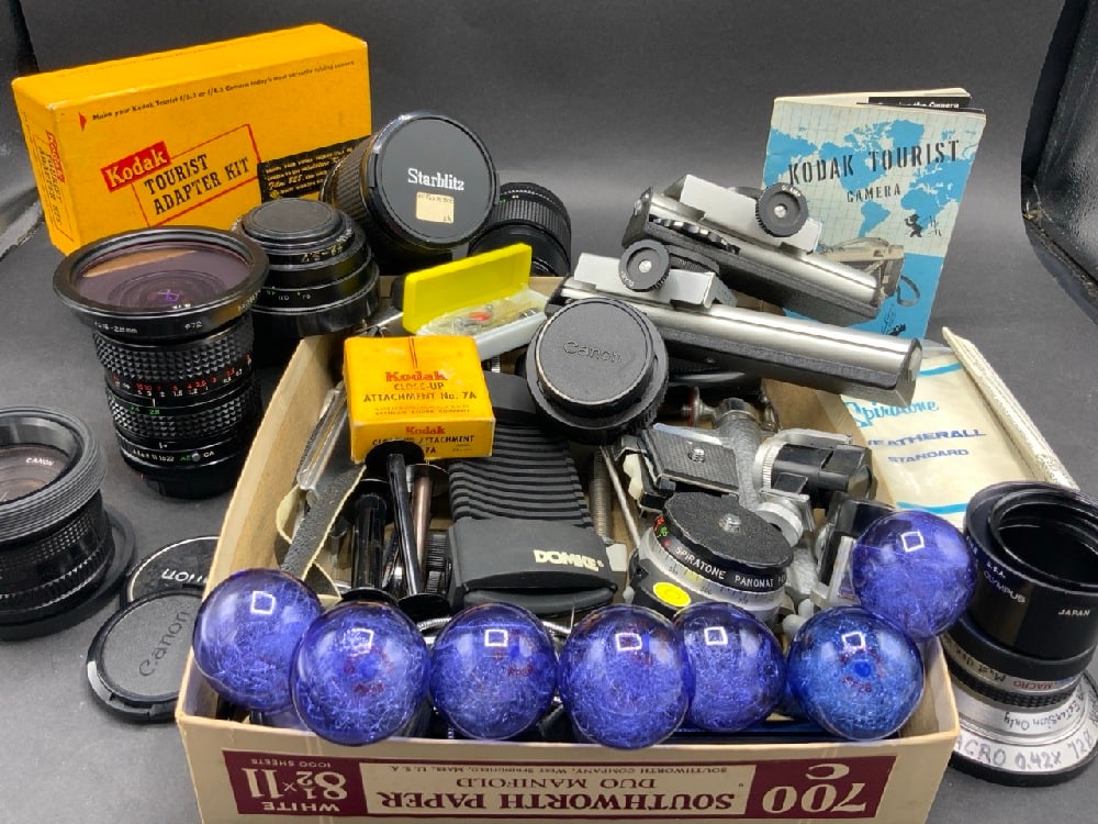 Kodak, Canon, Spiratone, Samyang, Tiffen, Camera Lot (1 of 5)