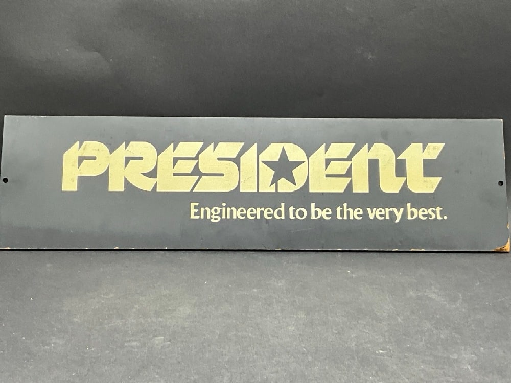 “President?? Engineered to be the very best Wooden Sign: President” Engineered to be the very best Wooden Sign.Good Condition, Please See Preview Photographs (noted corner chips)Dimensions: 22”L x 6”H”