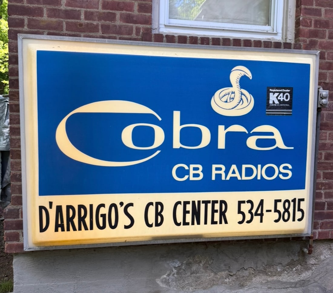 Huge Outdoor Lighted Cobra CB Radio Dealer Sign (1 of 4)