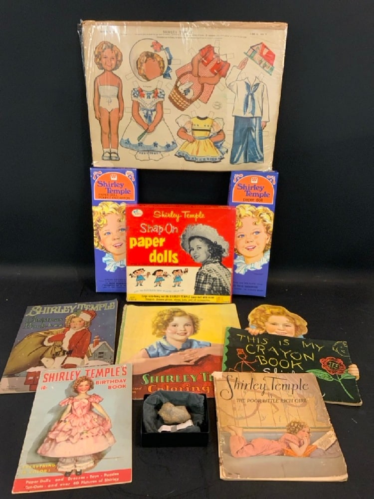 Shirley Temple Ephemera w/ Paper Dolls, Books & a Rock From Her Driveway (1973) (1 of 9)