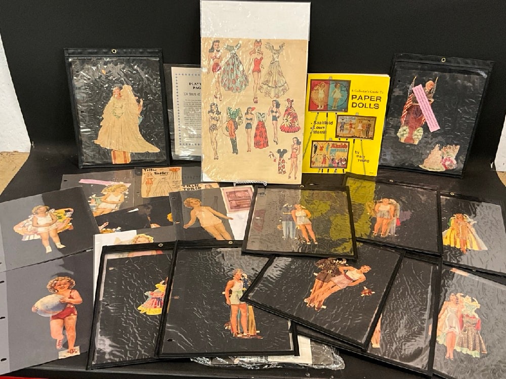 Vintage Estate Collection of Paper Dolls w/ Shirley Temple, Tillie Toiler, Military (1 of 7)