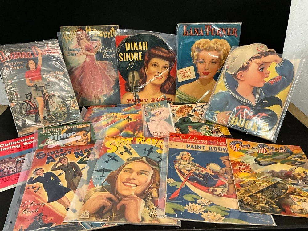 Mostly 1940's Vintage Paint & Coloring Book Collection (1 of 19)