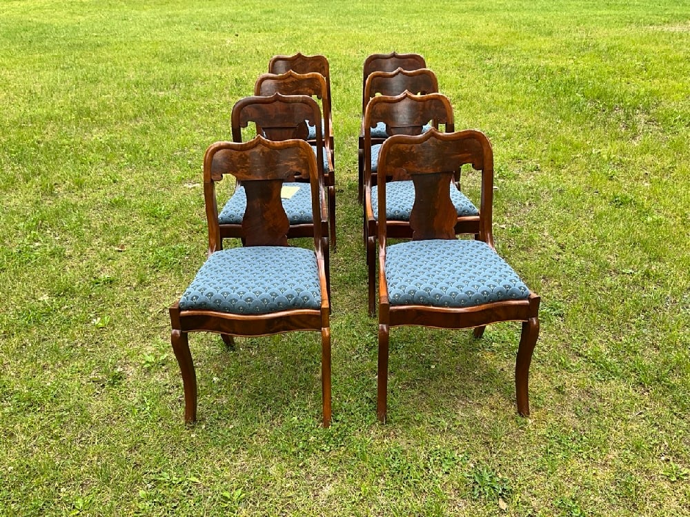Set of Eight (8) Empire Chairs: Dimensions: H - 32W - 18 1/2D - 18 1/2