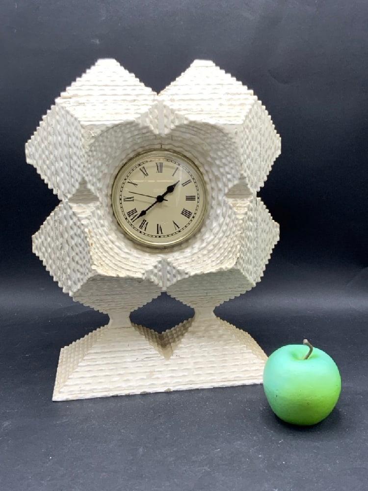 Antique Tramp Art Clock Case (1 of 4)
