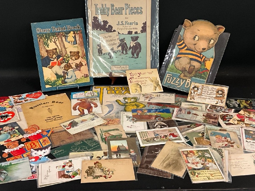 Teddy Bear Antique and Vintage Paper Ephemera Lot (1 of 7)