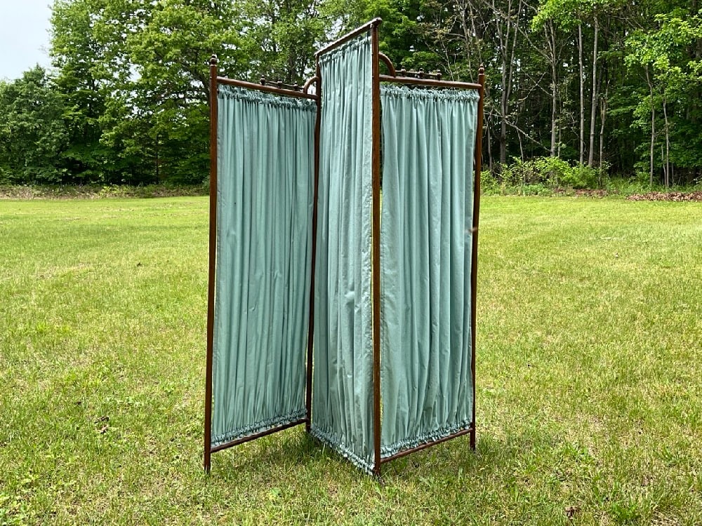 Three (3) Part Antique Dressing Room Screen: Three (3) Part Antique Dressing Room Screen.Dimensions: L - 61 3/4" X W - 55 3/4"