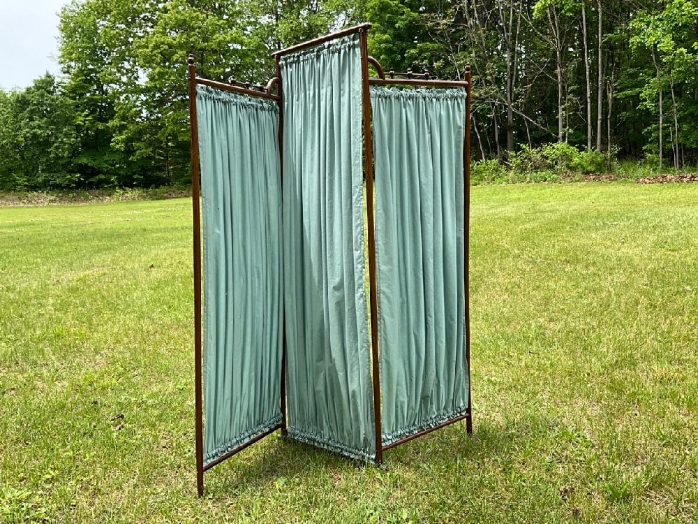 Three (3) Part Antique Dressing Room Screen - 2