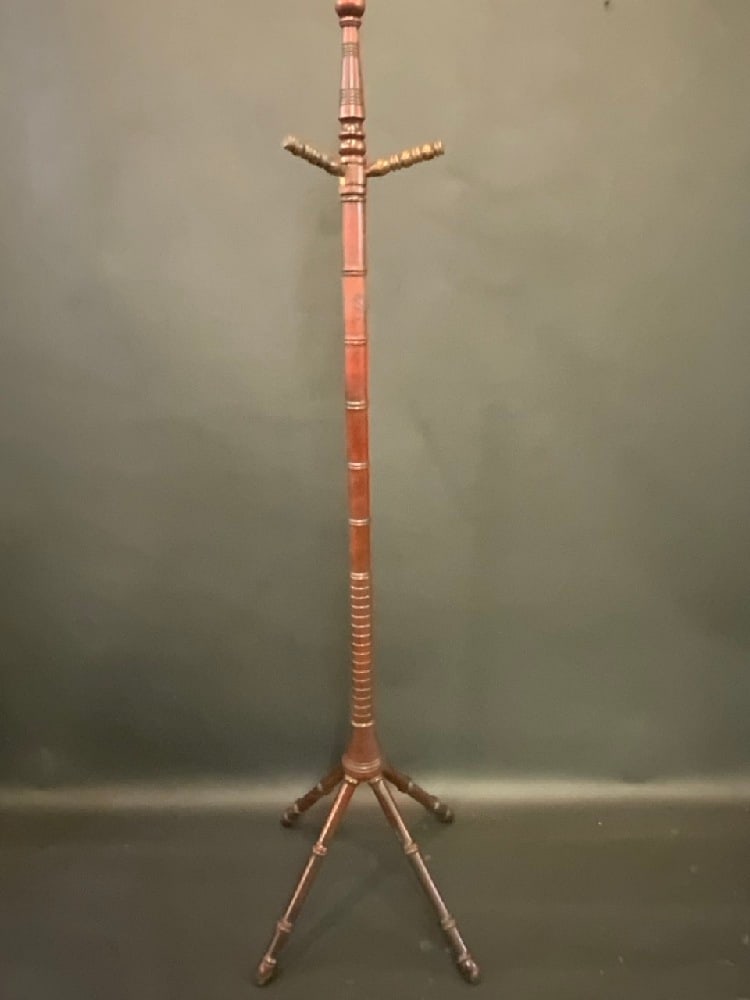 Hall Coat Tree.Good Condition. Please See Preview Photographs. Dimensions: 63 1/2?? H (1 of 3)