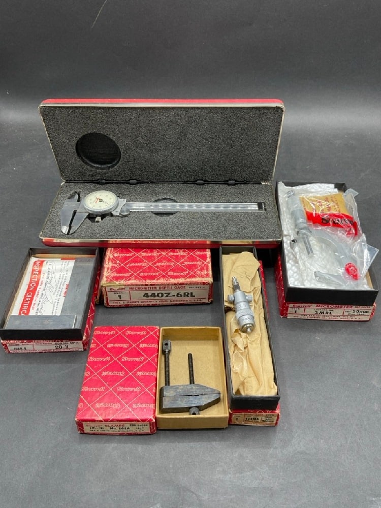 Machinist-Tools- Starrett Industrial Micrometers,Clamps,Depth Gage... (1 of 3)