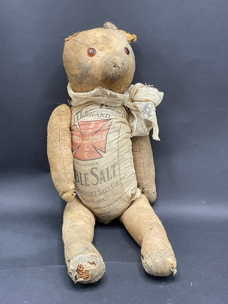 Red Cross Table Salt Antique Teddy Bear (1 of 4)