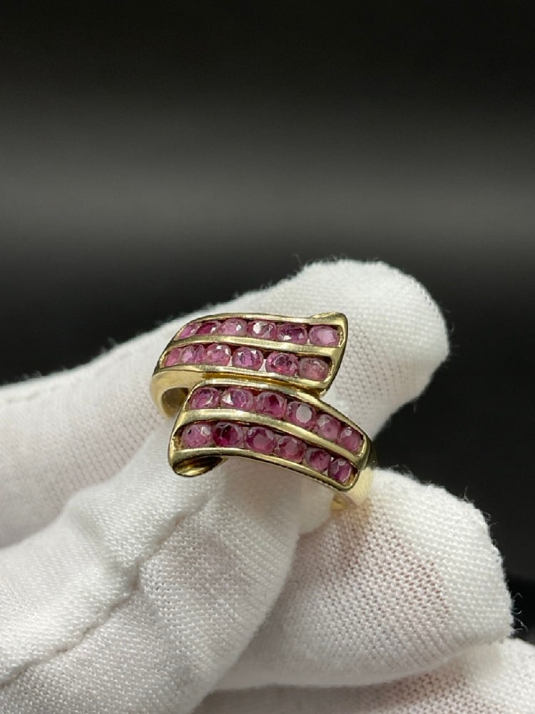 14K Yellow Gold Lady's Ruby Gemstone Ring - 3