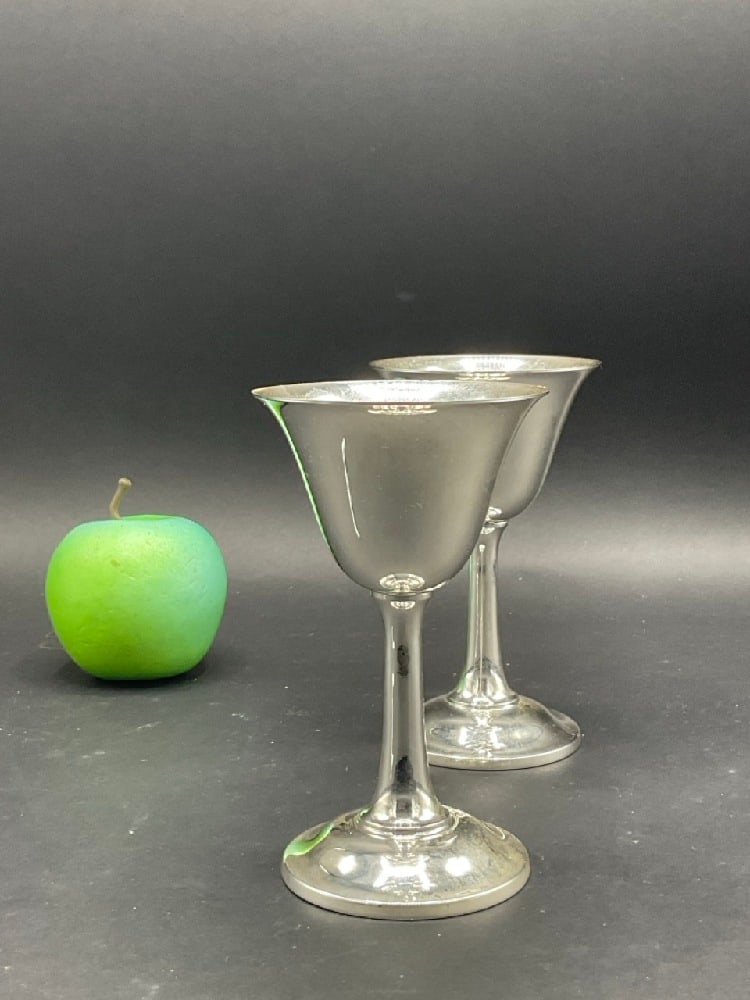 A Pair, Sterling Silver Goblets - 4