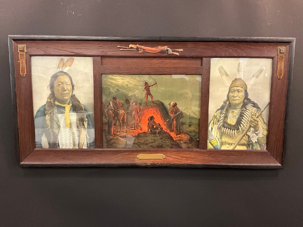 Native American Framed Print After 1904 “Burning Arrow?? w/ Dakota Sioux Chief “Fire (1 of 5)