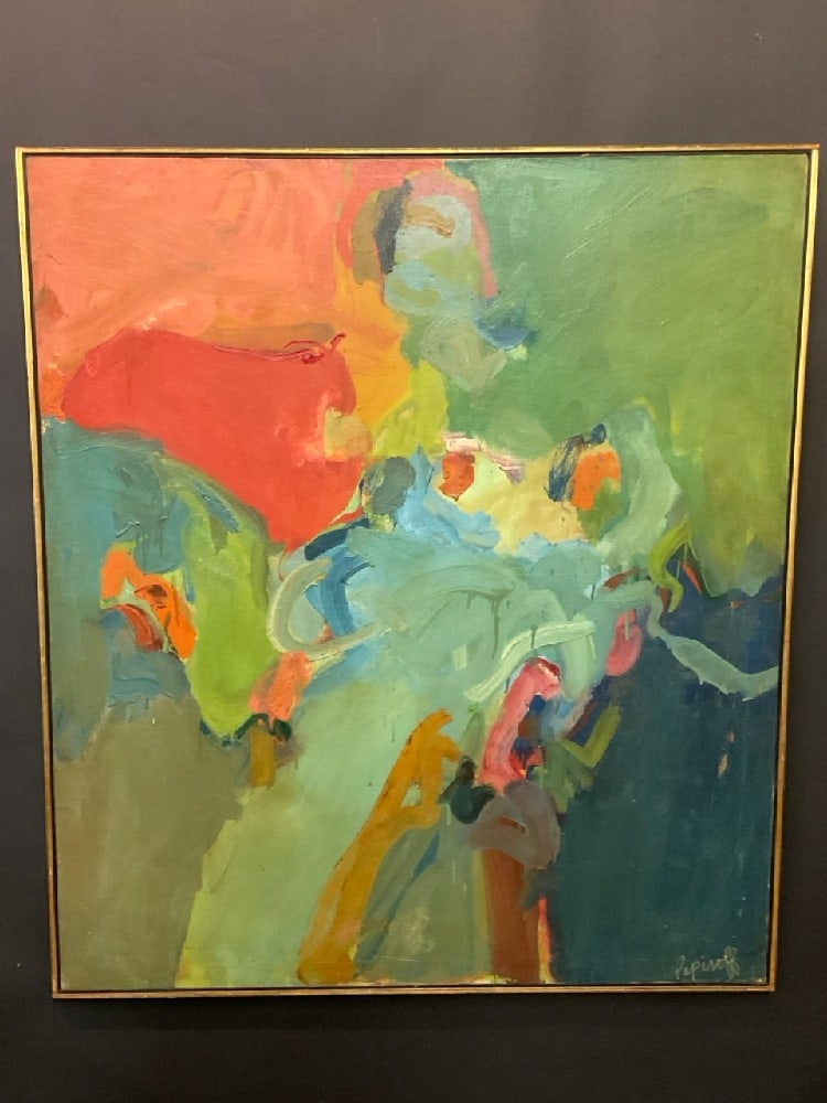 Julia Papiroff Zagar (American, B. 1940) Abstract Expressionism Painting (1 of 5)