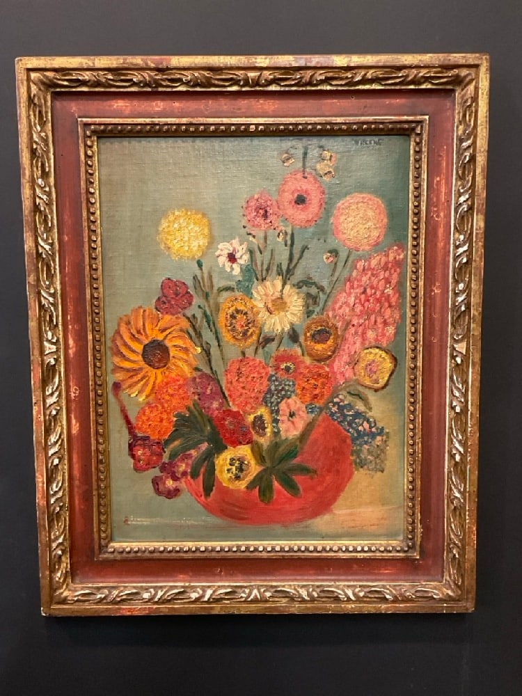 Impressionist Oil on Board Still Life Painting: Impressionist Oil on Board Still Life Painting.Signed "Greene" upper right. Oil on Board.Housed in period frame. c. 1940's-50's. Dimensions: 15 3/4” x 11 3/4” 21” x 17”