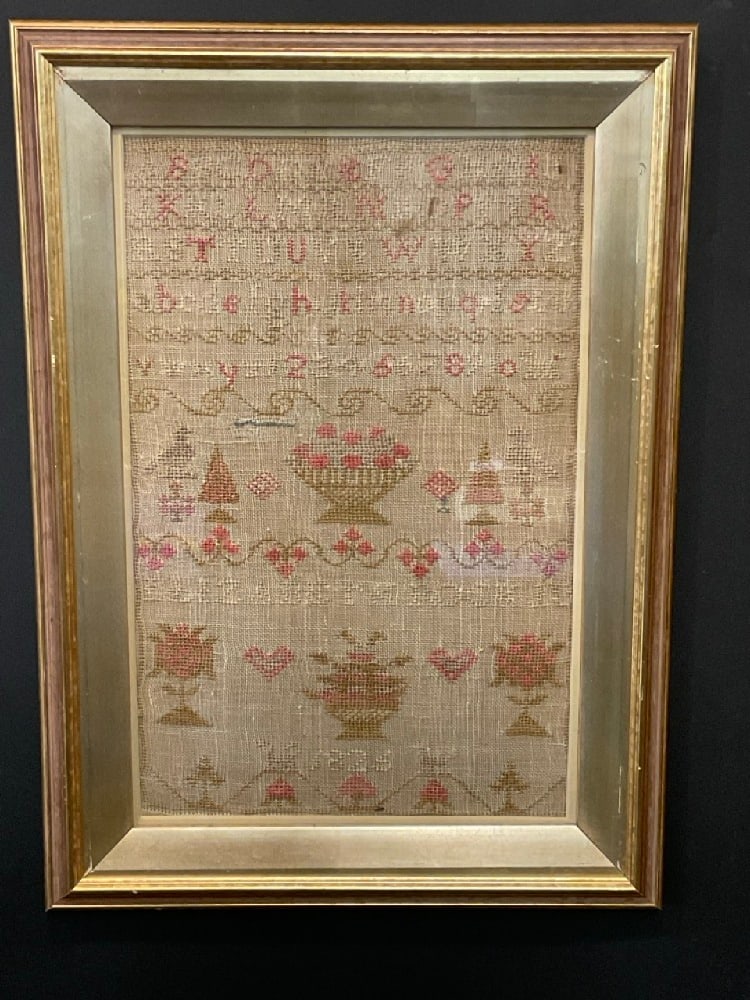 c. 1823 American ABC Sampler Elizabeth Rock (1 of 5)
