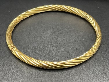 14K Yellow Gold Hinged Bangle Bracelet