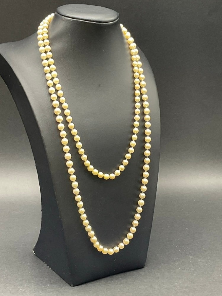 Two (2) 14K Pearl Strand Necklaces (1 of 3)