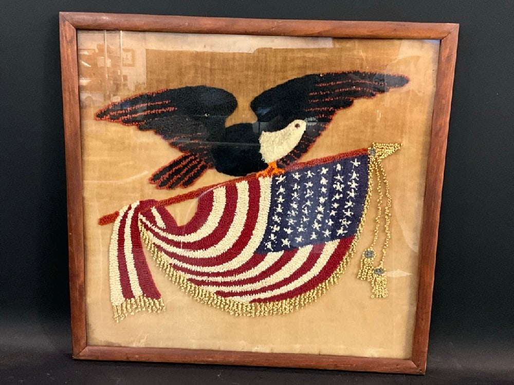 Patriotic Needlepoint Eagle with American Flag (1 of 5)