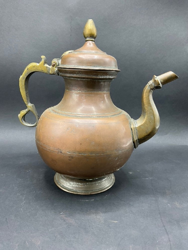 Copper & Brass Ottoman Empire Coffee Pot (1 of 4)