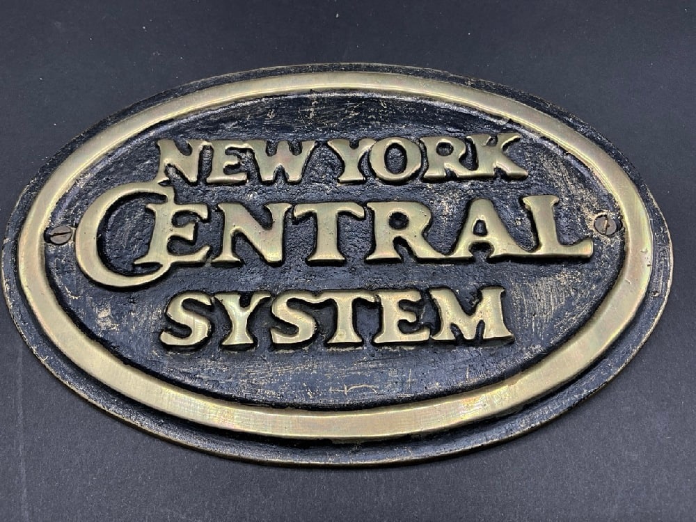 New York Central System Brass Railroad Plate (1 of 2)