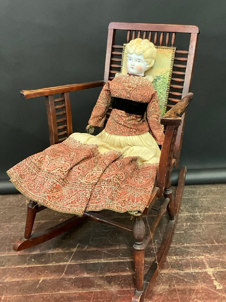 29?? Antique Blond China Head Doll (1 of 7)