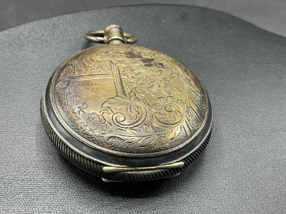 Antique Coin Silver Pocket Watch No. 80571 (1 of 4)