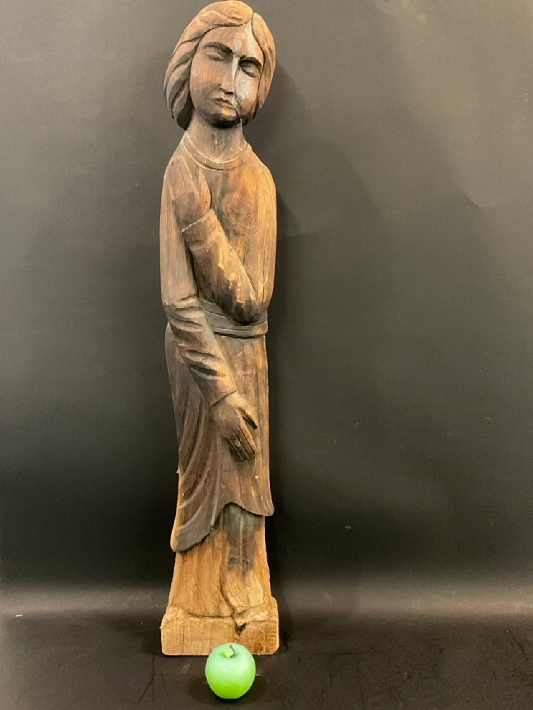 19th Century Carved Religious Olive Wood Carved Statue (1 of 8)