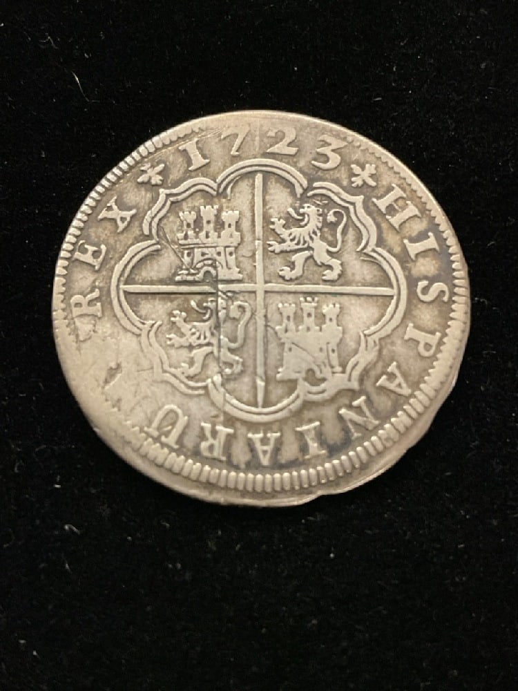 1723 Spain 2 Reales Silver Coin (1 of 2)