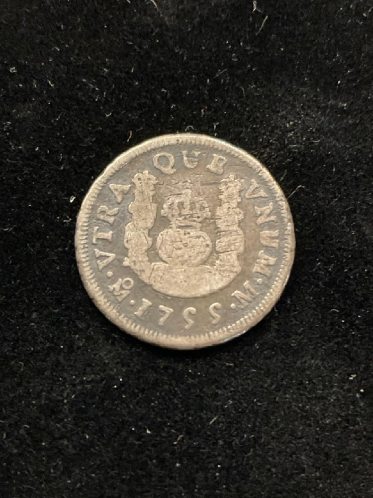 1755 Spain 1 Real Silver Coin (1 of 2)
