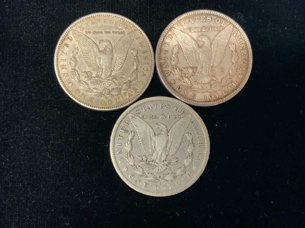 Three (3) U.S. Morgan Silver Dollars - 2