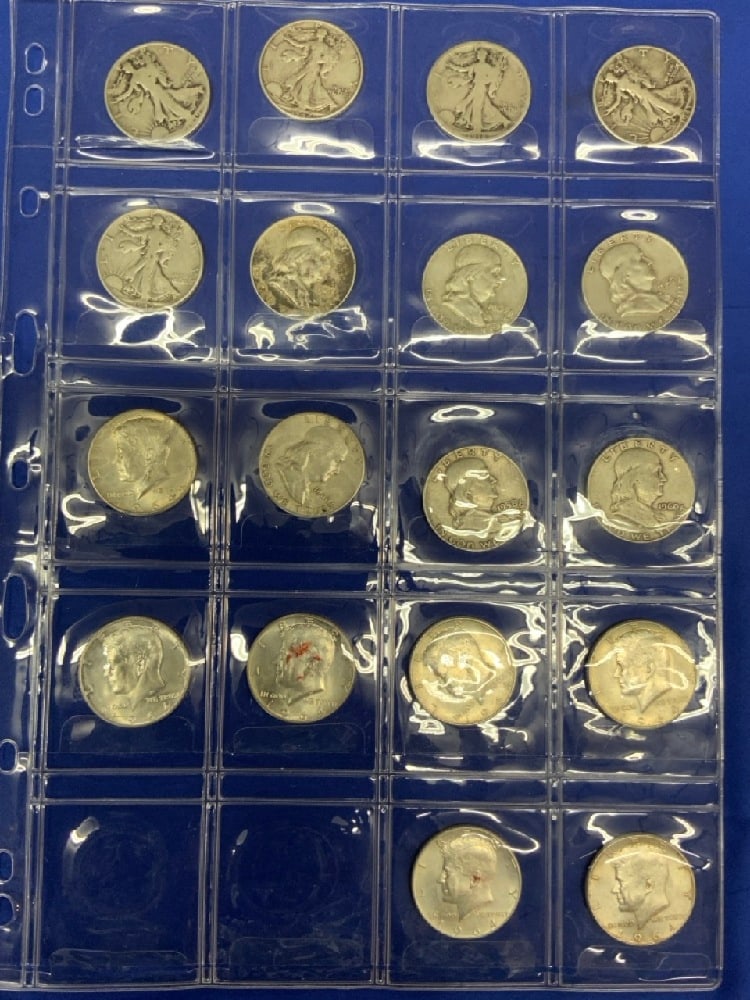 Eighteen (18) 90% Silver US Half Dollars (1 of 2)