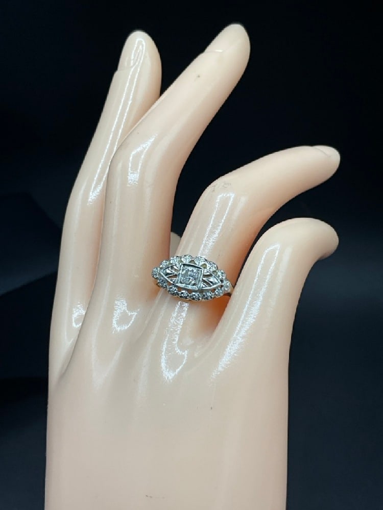 14K-18K Yellow and White Gold Lady’s Diamond Ring (1 of 5)