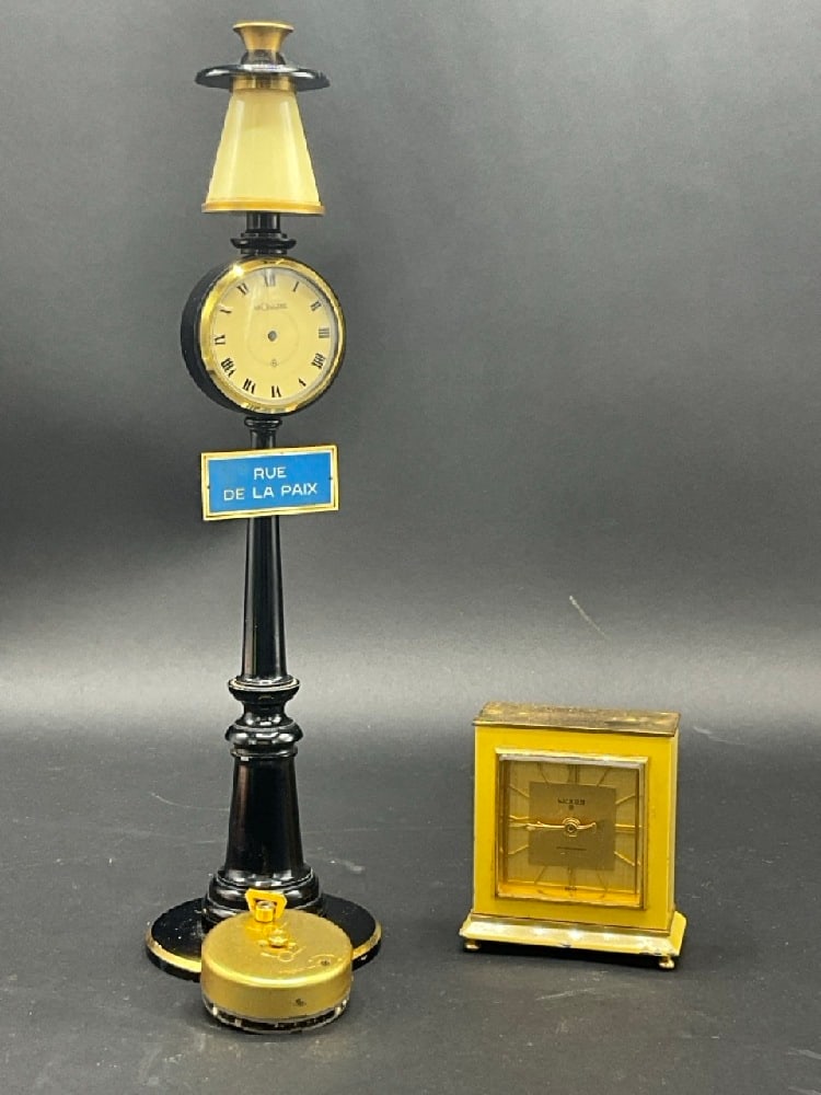 Two (2) Vintage Desk Top Clocks for Repair, Luxor and LeCoultre (1 of 8)