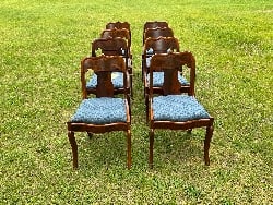 Set of Eight (8) Empire Chairs.Dimensions: H - 32W - 18 1/2D - 18 1/2 (1 of 6)