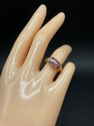 14K Yellow Gold Ruby and Diamond Ring. Size 6. Total weight: 2.82 grams.: 14K Yellow Gold Ruby and Diamond Ring. Size 6. Total weight: 2.82 grams.
