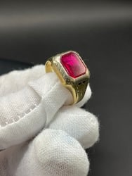10K Yellow Gold Ruby Ring - 3