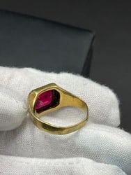10K Yellow Gold Ruby Ring - 4