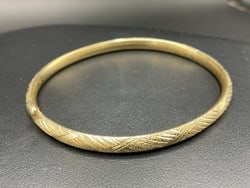 14K Yellow Gold Hinged Bangle Bracelet (1 of 4)