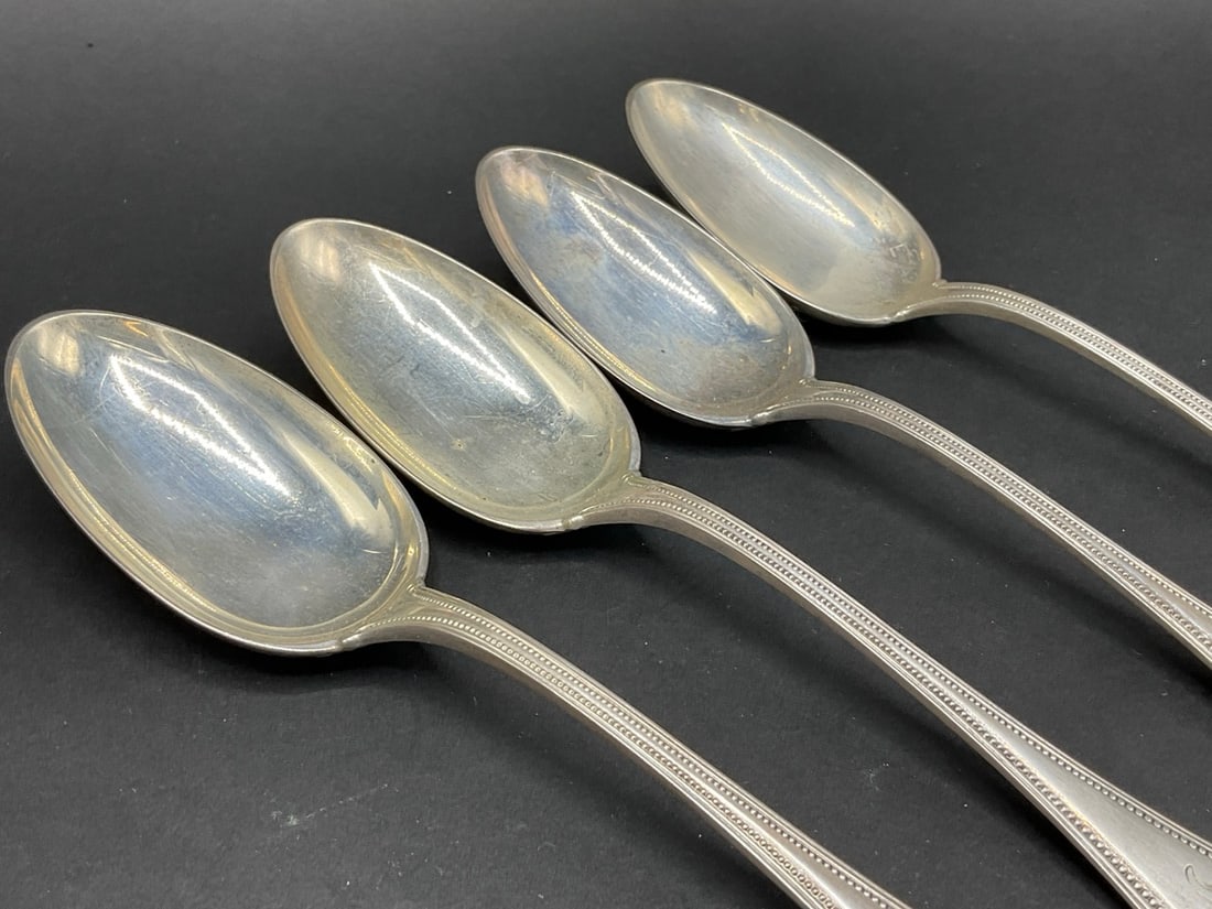 Four (4) Large Gorham Sterling Silver Serving Spoons - 2