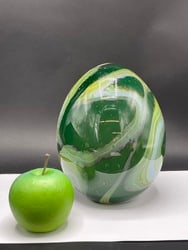 1970's Hand Blown Studio Art Glass Egg (1 of 4)
