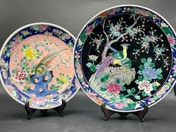 Two (2) Japanese Enameled Chargers/Plates "Nippon" (1 of 5)