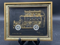London Bus 1912 Horological Montage Art by David Of London: London Bus 1912 Horological Montage Art by David Of London.Dimensions: Frame 8 1/2” L x 7”