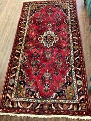 Rich Red Iranian/Persian Wool Rug 7’4?? x 3’ 7: Rich Red Iranian/Persian Wool Rug.Dimensions: 7ft 4” x 3ft 7”.