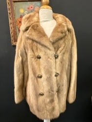 Vintage Double Breasted Mink Coat; Circleville, NY Sz Med. (1 of 7)